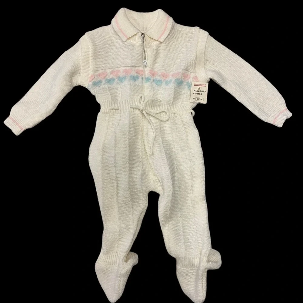 Vintage Boy‎ Girl 1 piece Outfit Footies